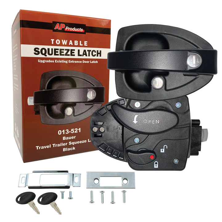 TRAVEL TRAILER SQUEEZE LATCH-BLACK - AP PRODUCTS