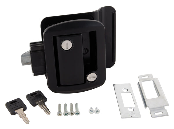 METAL TT LOCK W/KEYS BLK - AP PRODUCTS