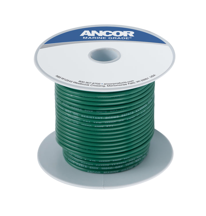 100' #16 GREEN TINNED COPPER - ANCOR