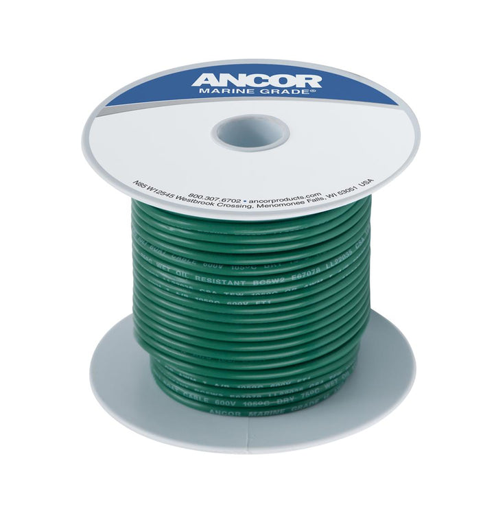 100' #14 GREEN TINNED COPPER - ANCOR