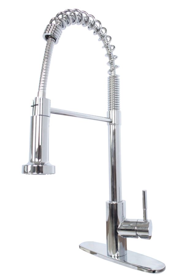 METAL  SINGLE LEVER SPRING FAUCET - AMER BRASS