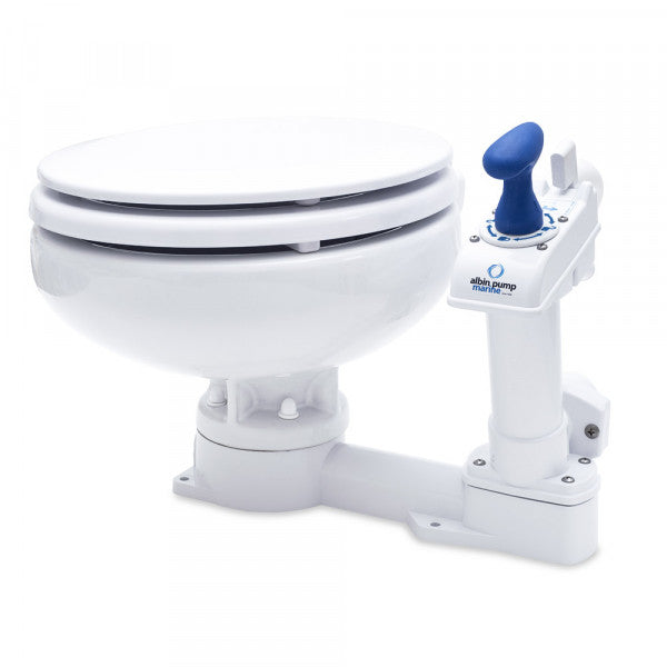 MARINE TOILET MANUAL COMPACT LOW - ALBIN