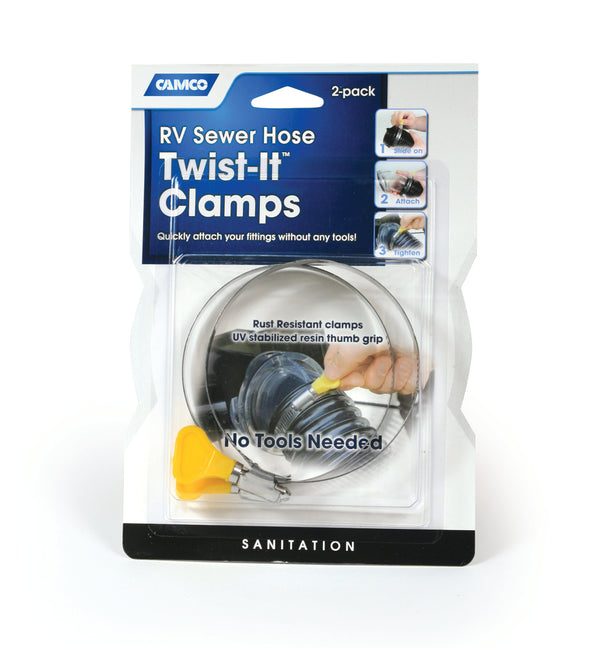 3' TWIST-IT CLAMPS  2/CD - CAMCO