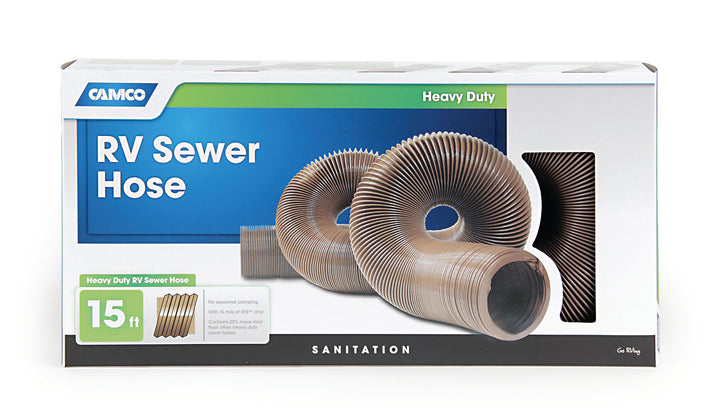 15' HD SEWER HOSE BROWN - CAMCO