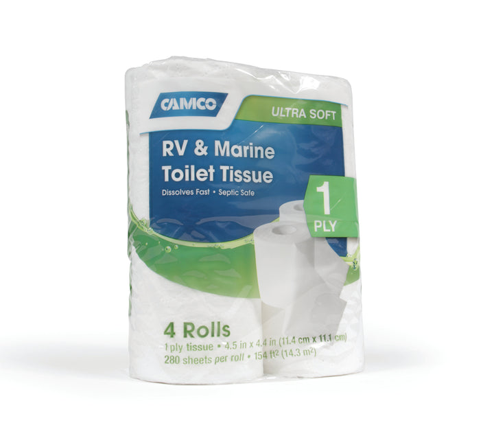 TISSUE 4PK 1PLY 280SHEETS - CAMCO