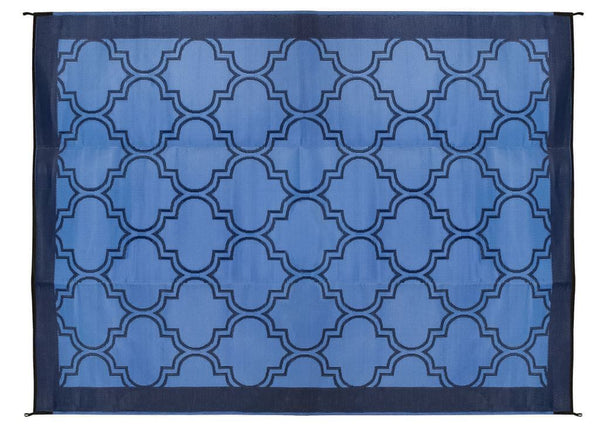 OUTDOOR MAT 6X9 LATTICE BLUE - CAMCO