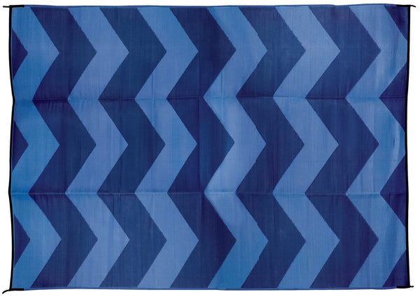 OUTDOOR MAT 6X9 CHEVRON BLUE - CAMCO