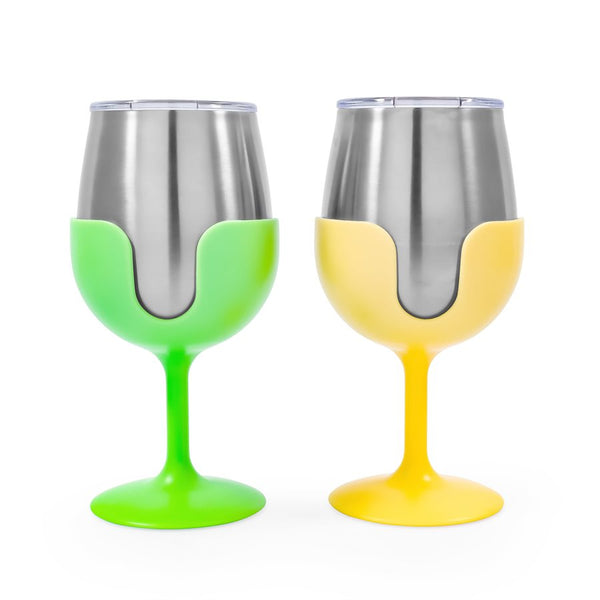 LIBATC  WINE TUMBLER SET (GREEN/YEL - CAMCO