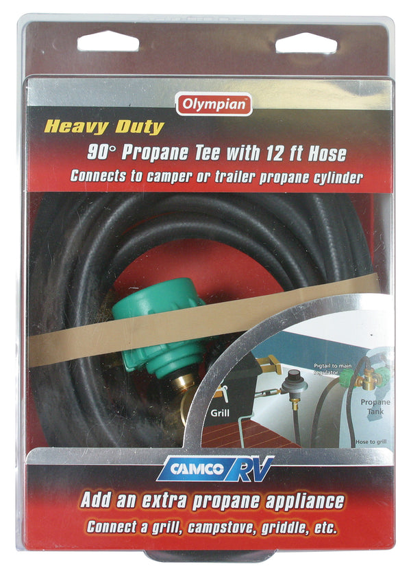 BRASS90TEEW/3PORTS12'HOSE - CAMCO