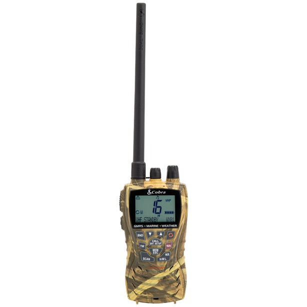 HH FLOAT DUAL VHF + GMRS  CAMO - COBRA