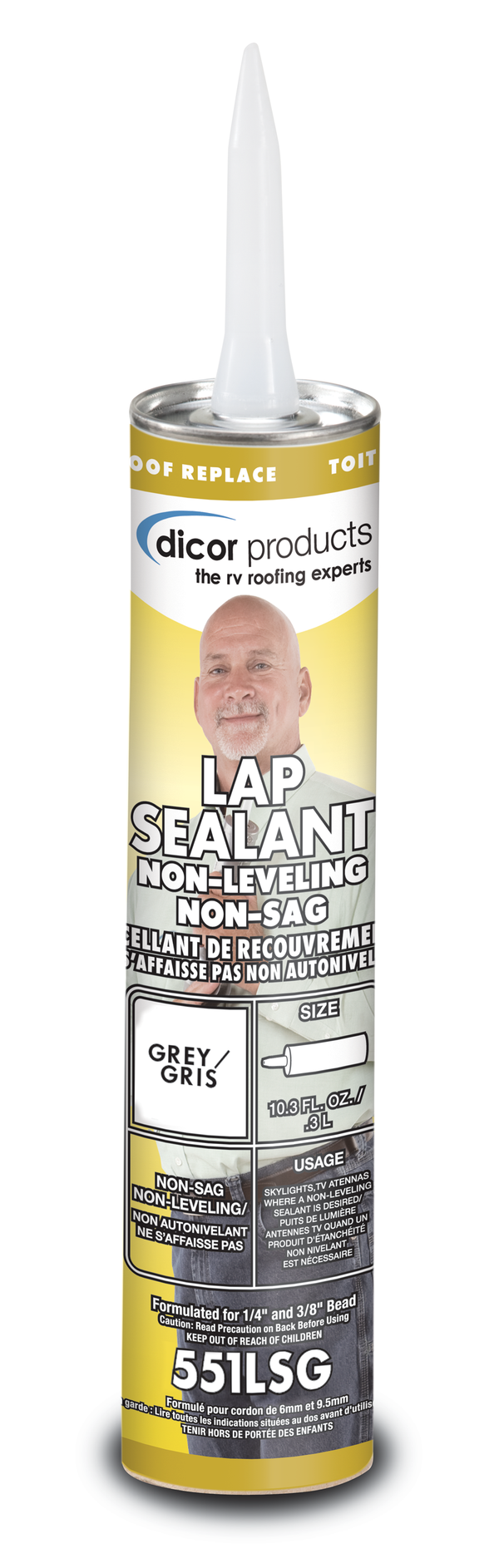 NON-SAG LAP SEALANT -GREY - DICOR CORP