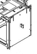 DOOR OVN BLK F/STOVE GAS 3   + - DOMETIC