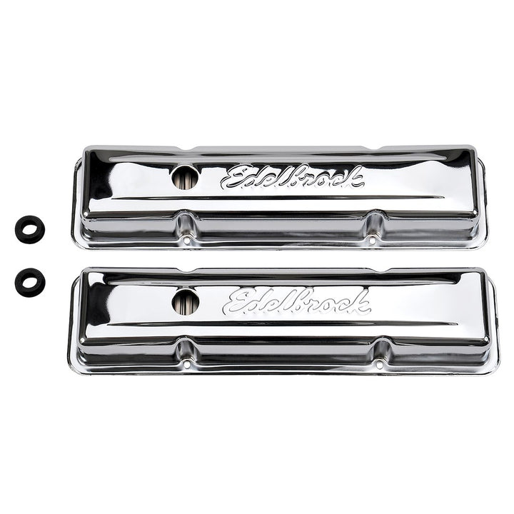 VC LOW CHROME 307-400CHEV - EDELBROCK