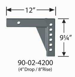 EQUALIZER HITCH SHANK 8'RISE 4'DROP - EQUALIZER