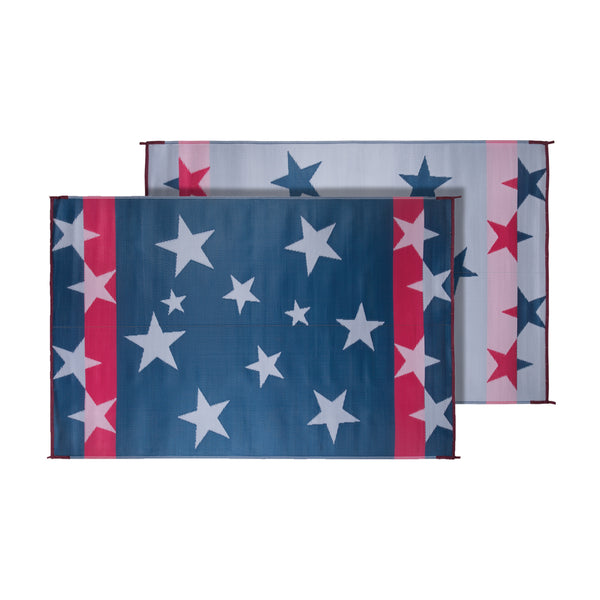 MAT PATRIOTIC 9X12 STARS 'N STRIPES - FAULKNER