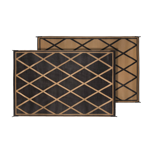 MAT DIAMOND 8X20 BLACK/BEIGE - FAULKNER