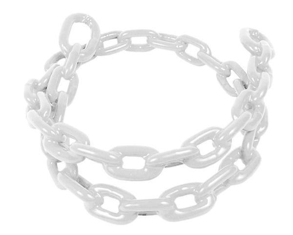VNYL CTD CHAIN 1/4X4 WHITE - GREENFIELD