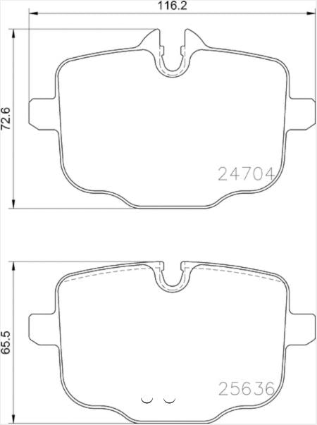 BRAKE PAD SET  DISC BRAKE - HELLA