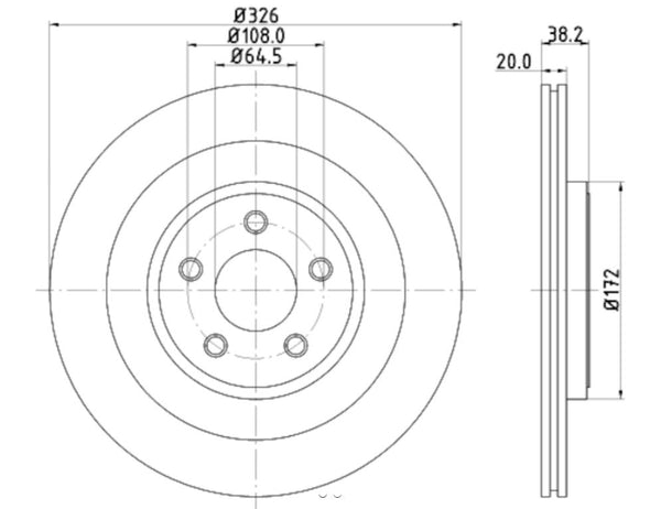 DISC BRAKE ROTOR - HELLA