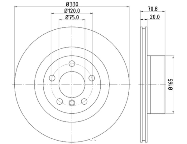 DISC BRAKE ROTOR HIGH CARBON - HELLA