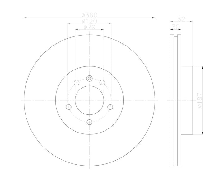 DISC BRAKE ROTOR - HELLA