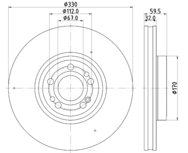 BRAKE DISC - HELLA