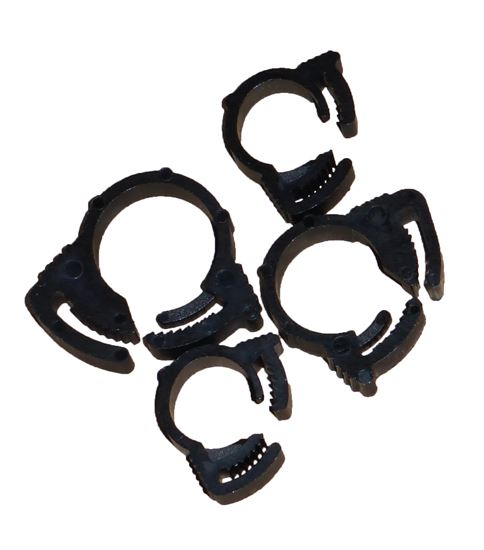 16PC ASSORT. NYLON RATCHET CLAMPS - HELIX RACING