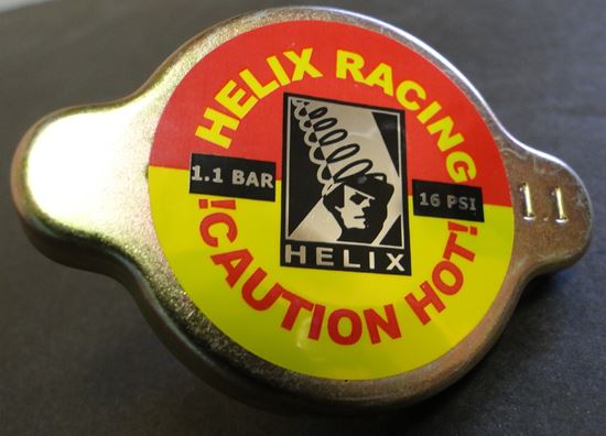 ZINC RADIATOR CAP  1.1 BAR (16 PSI) - HELIX RACING