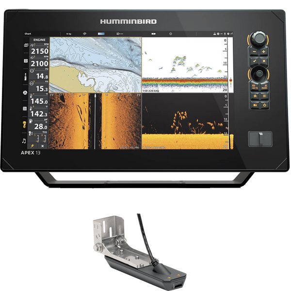 APEX 13 MEGA SI+ MFD  W/TRANSDUCER - HUMMINBIRD