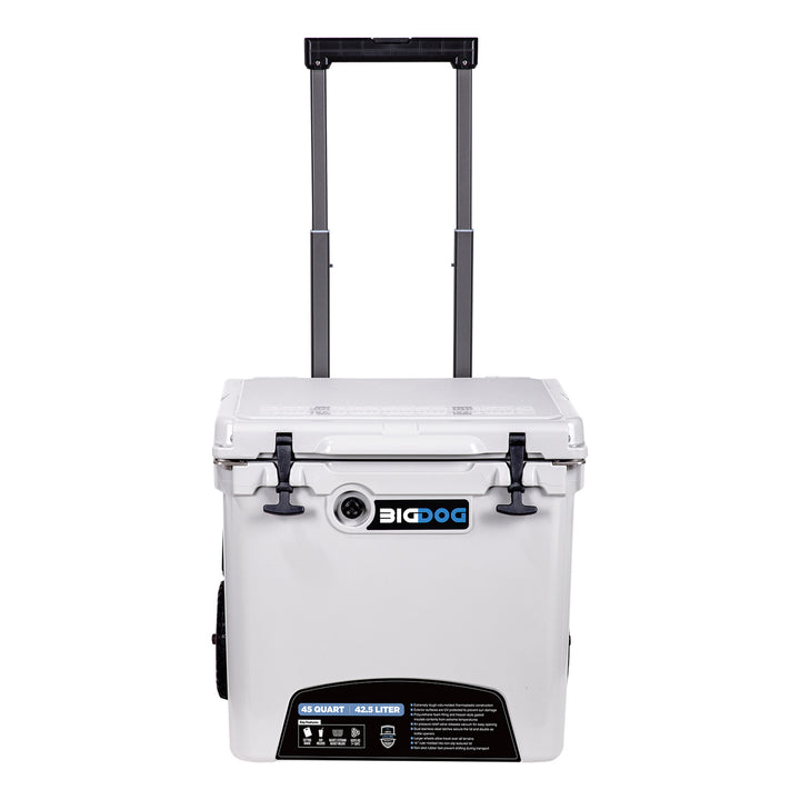 45 QT ROLLING COOLER W ACCESSORIES - HUSKY TOWING