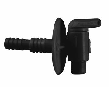 DRAIN COCK - DUAL BARBED  BLACK - JR PRODUCTS