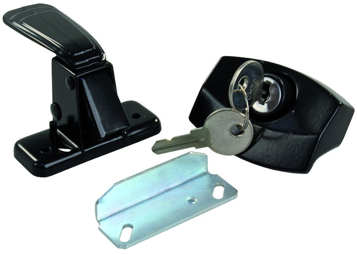 CAMPER DOOR LATCH  BLACK - JR PRODUCTS