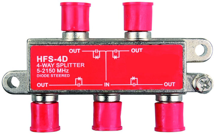 4-W 2.4 GHZ HD/SAT SPLTR - JR PRODUCTS