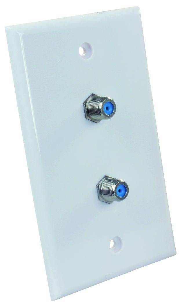 WALL PLATE  DUAL  HD/SAT - JR PRODUCTS