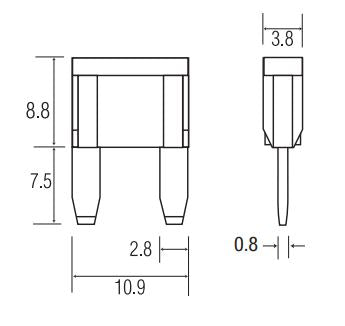 MINI FUSE 5 CDS/PACK  25A - LITTELFUSE