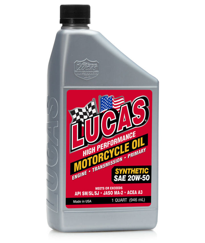 SAE 20W-50 MOTORCYCLE OIL - LUCAS OIL