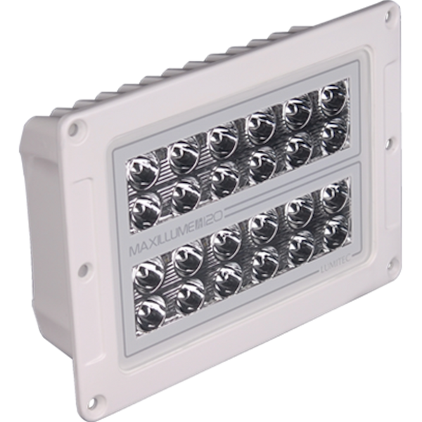 FLD LGHT MAXILLUME H120 FLUSH WHT. - LUMITEC