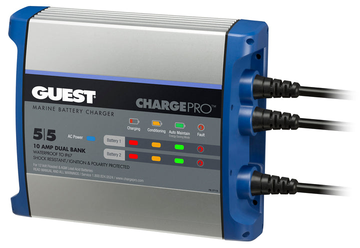 GUEST BATTERY CHARGER 10A - 2 BANK - MARINCO