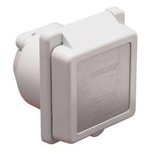 STD RV POWER INLET  BLACK - MARINCO