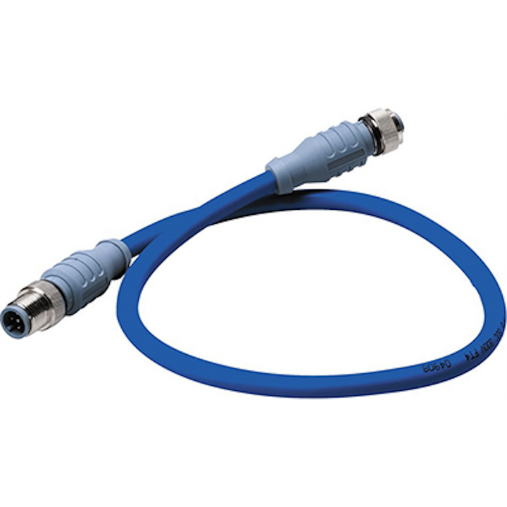 MID DOUBLE-ENDED CORDSET  3M  BLUE - MARETRON