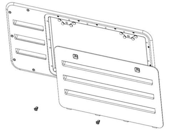 VENT DOOR ASSY-BRIGHT WHITE - NORCOLD