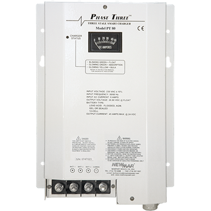 BATT CHGR  PHASE 3  12V 80A  3 BANK - NEWMAR