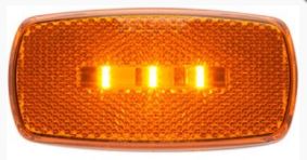 LED M/C;OVAL;BLK; AMB - OPTRONICS