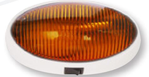 PORCH LIGHT  OVAL  W/SW AMB - OPTRONICS