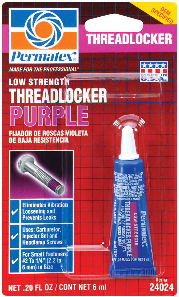 LOW THREADLK 222 PURP 6ML - PERMTX-LOCKT