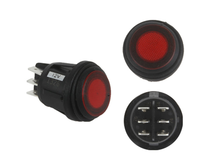 3 POSITION CHERRY ROCKER SWITCH - RIGID IND