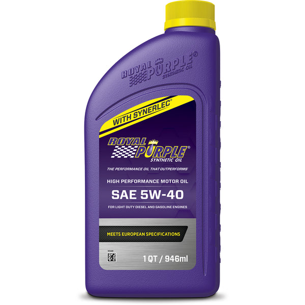 5W40 OIL QT BOTTLE - ROYAL PURPLE