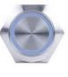 PUSH BUTTON SWITCH  BLUE HALO - SIERRAMARINE