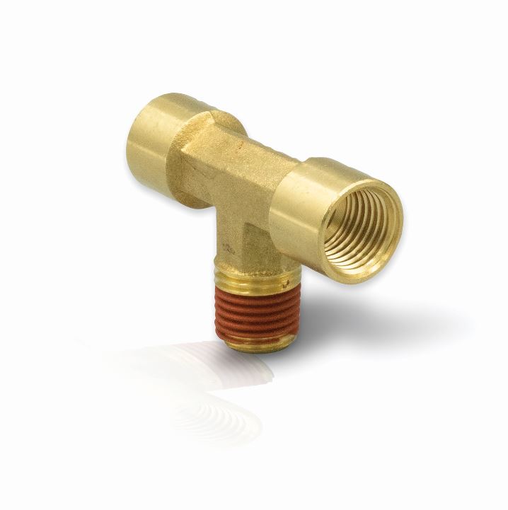 BRASS FITTING  T CONNECTOR  1/4' IN - SUBURBAN MFG