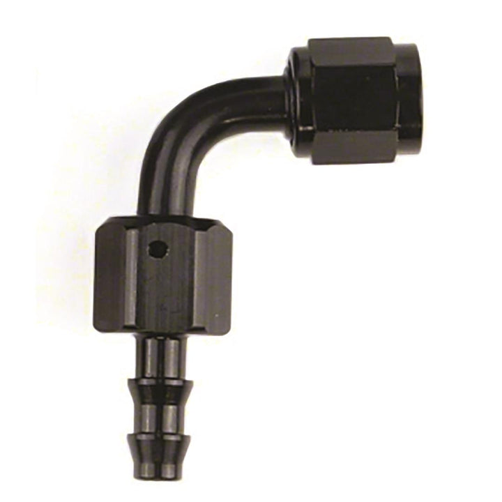 -4AN X 90  BLK PUSH-ON HOSE END - SPEEDFX